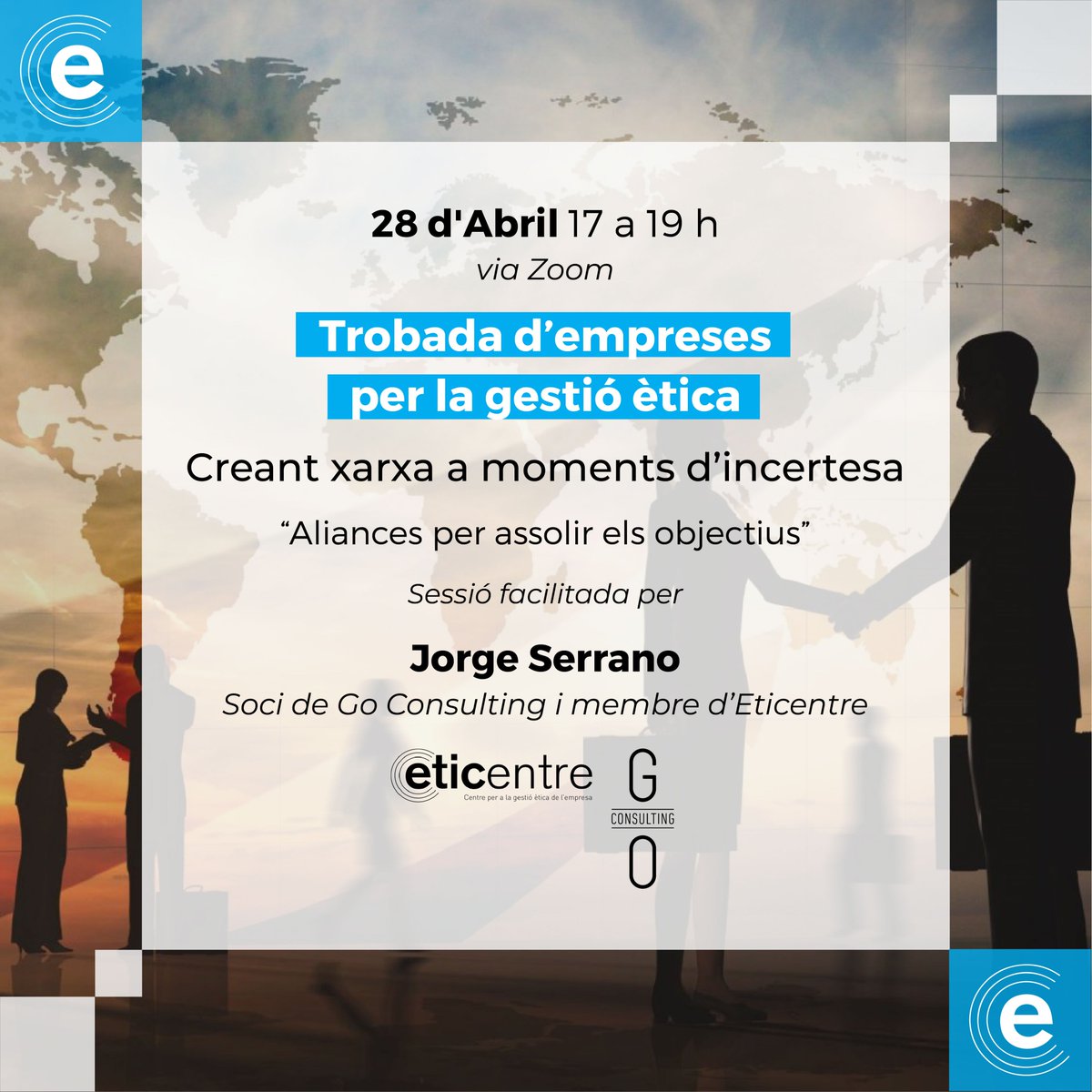 eticentre's tweet photo. A @eticentre et convidam a la Trobada d'Empreses per a la gestió ètica, que basa la seva naturalesa en la creació d'aliances, objectiu del ODS17🌎

Aquesta trobada es troba facilitada per @SerranoJorge @goenaccion

📝Inscripció gratuïta 👉https://t.co/6wPe69ZAoz
Places limitades! https://t.co/EQHXRIz7Wi