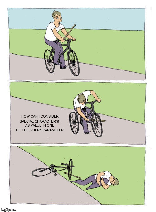 overflow_meme's tweet image. How can I consider special character(&) as value in one of the query parameter stackoverflow.com/questions/6708… #querystring #split #nodejs #specialcharacters