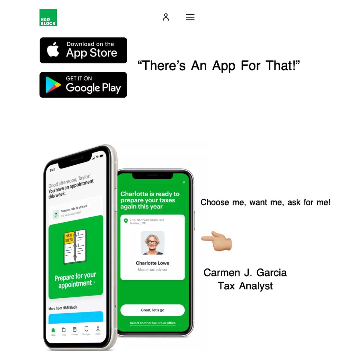 carjengar's tweet image. Convenience, simplicity, and financial confidence. The newly redesigned MyBlock app Go to brings all this plus the power of tax pros to your fingertips all year-round. #BlockHasYourBack #TheresAnAppForThat #TaxSeason #TaxPrep #Deductions #TaxRefund #TaxesWon #HRBlock #TaxAnalyst
