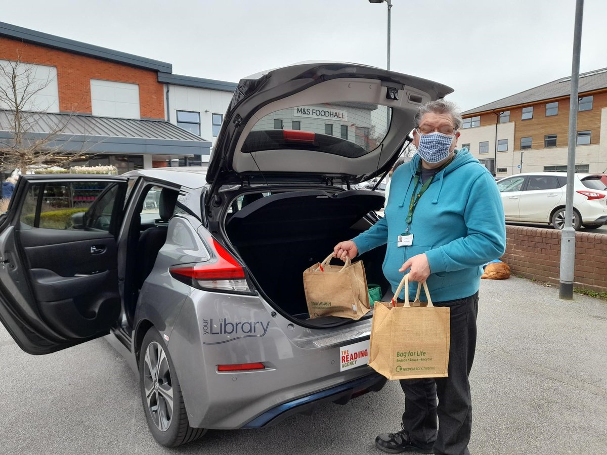 CECLibraries's tweet image. RT @CheshireEast: Our libraries reopened this week but if you’re not ready or able to visit in person, you don’t have to, as library staff like Jon are on hand to deliver books to your door in our new electric vehicle. #goelectric #yourlocallibrary