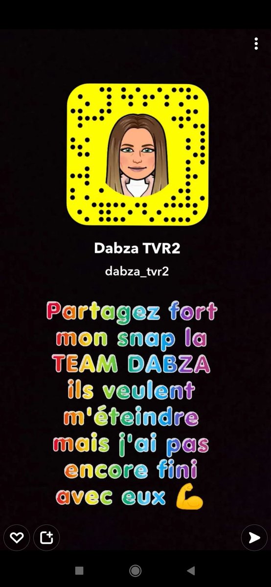 DabzaTvr's tweet photo. La team #dabzatvr la vérité leurs a fait peur 🤔 partager fort mon snap ce soir je vais leurs rendre monaie de la pièce 🤣🤣🤣🤣 #dabza  #BoycottMarwaLoud #marwaloud #marwalasorciere @TheRealLartiste #SoutienLartiste #tpmp https://t.co/GB5Q2859d6
