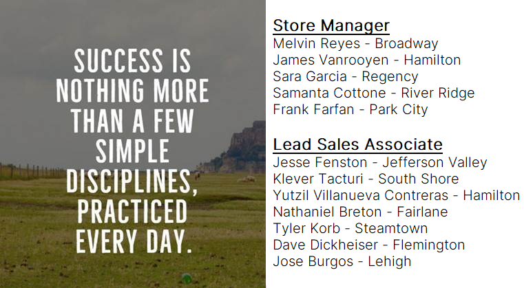 Congrats to our new April management! #promotionsarentjustforphones #likeaboss