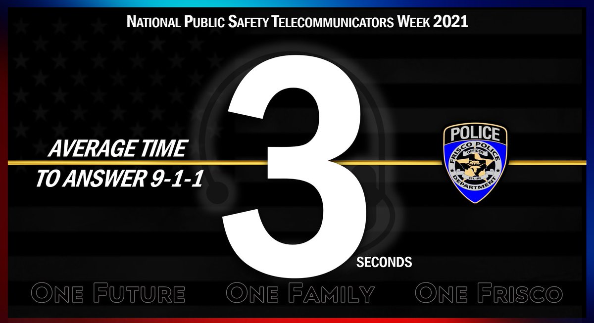 FriscoPD's tweet photo. Did you know? Our amazing team of @Frisco_911 dispatchers answer 9-1-1 calls in 3 seconds, on average. When every second counts, these are the men and women you want on the line. #OurDispatchRocks #NationalPublicSafetyTelecommunicatorsWeek https://t.co/r8x2eGWGLe