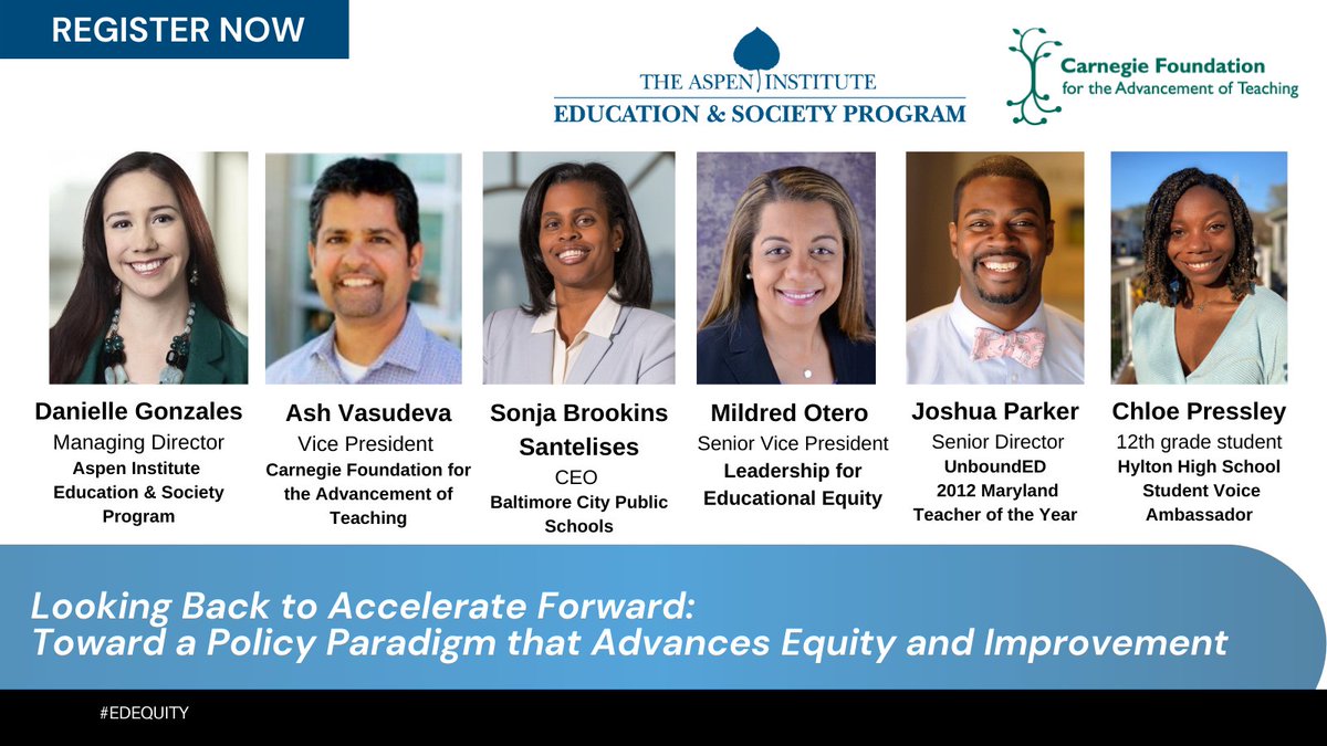 NNSTOY's tweet photo. Standards-based education has been the guiding principle for U.S. schools for over 3 decades. How did it impact students and teachers, and did it advance #edequity? Join @NNSTOY's @Joshparker777, @AspenEdSociety &amp; @CarnegieFdn and others to discuss. https://t.co/pYO0Hca2Rh https://t.co/tPhm637EzZ