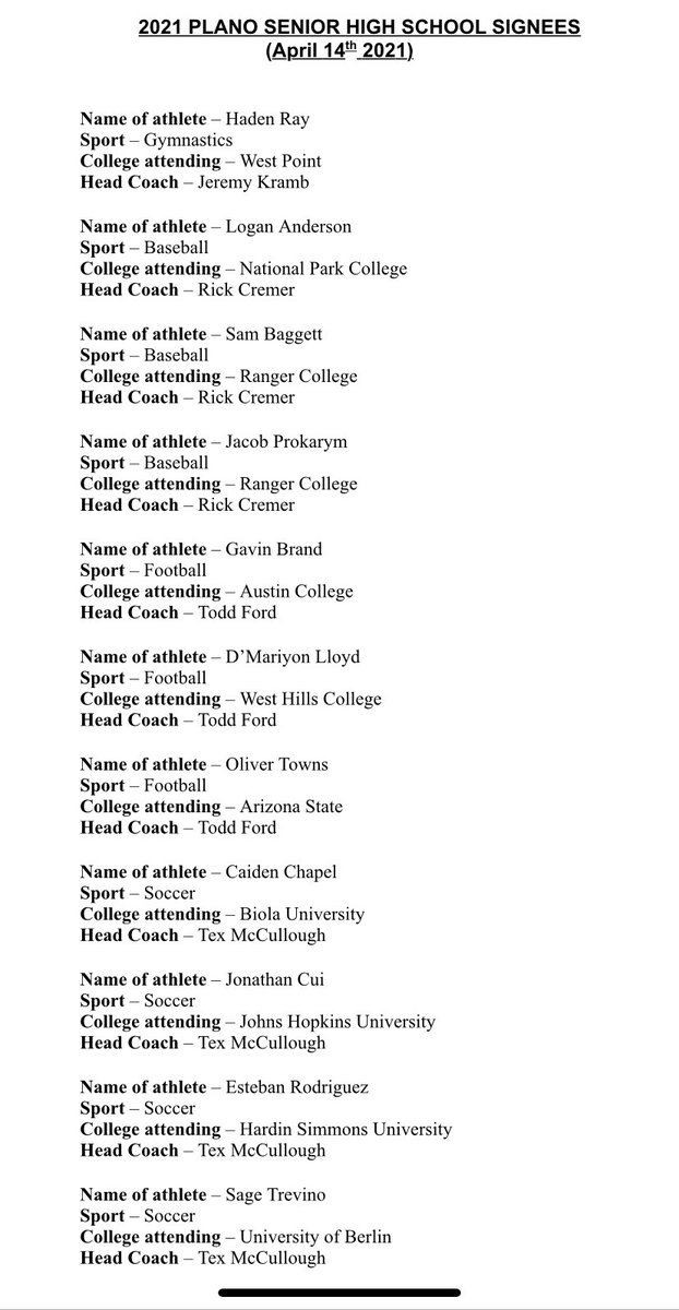 Plano SHS tweet media
