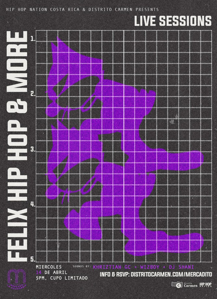 Hoy HipHop en El Mercadito!

Reservá por medio de este formulario: distritocarmen.com/mercadito