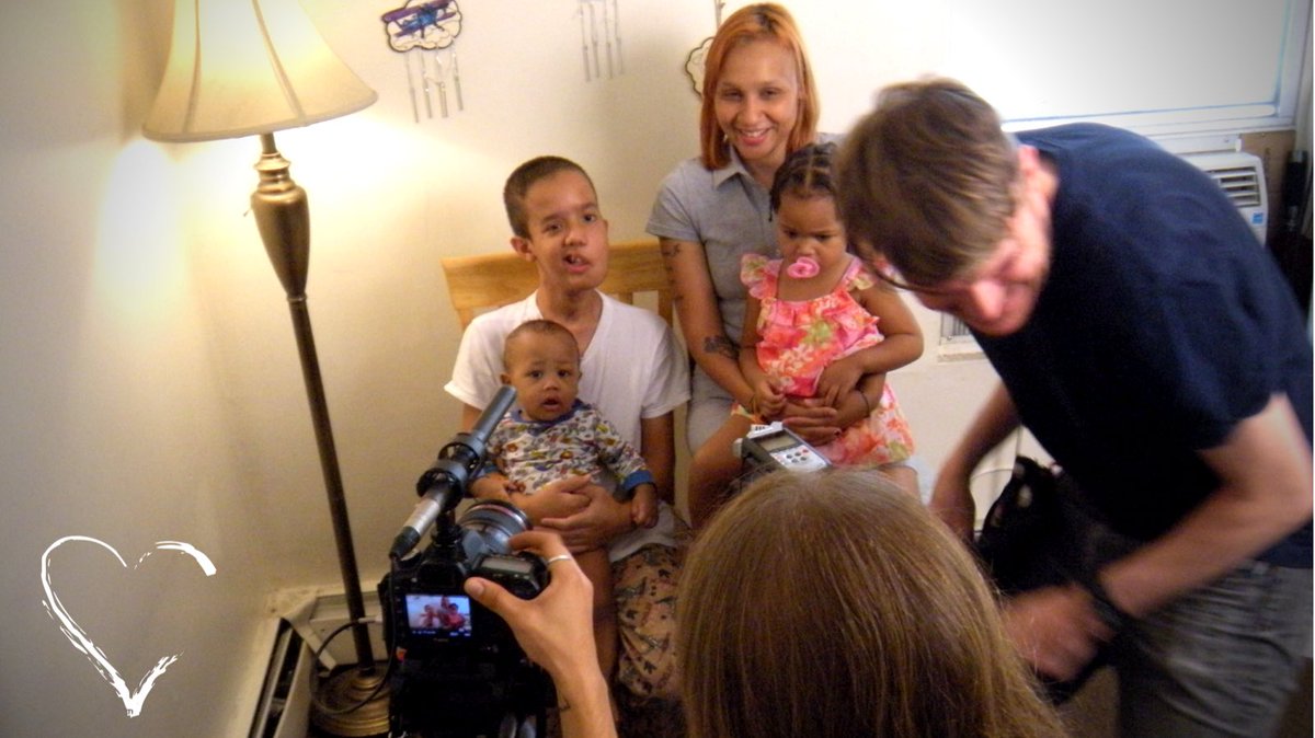 AngelightFilms's tweet photo. Here's a #BehindTheScenes shot of Angelight Kid, Duane, and his family in their interview! Check out his short film, "Duane the Great," on our website 💜  https://t.co/dIpqSCqd8i https://t.co/9DByV0koQA