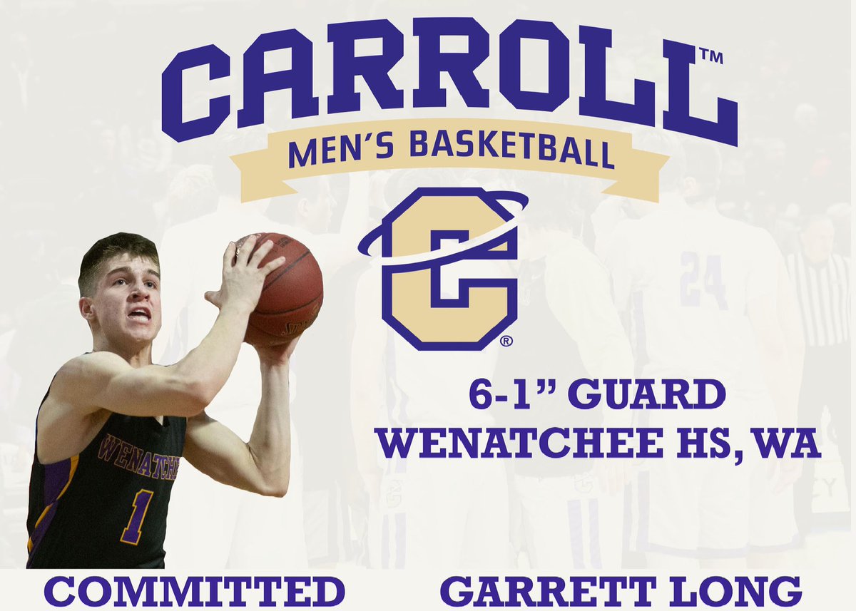 CCSAINTSMBB's tweet photo. Please welcome Garrett Long to Carroll Basketball https://t.co/1YqhRw826D