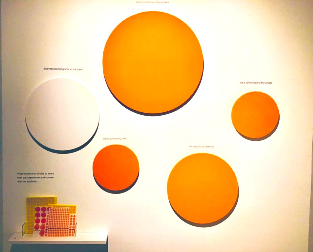 NJMIdeas's tweet photo. ‘Place stickers on the circles to share how you experience and connect with the exhibition’ Can’t wait to see these in use #NJMPower #VisitorResponse #exhibition #evaluate #ThinkFeelDo https://t.co/90D37rNmb2