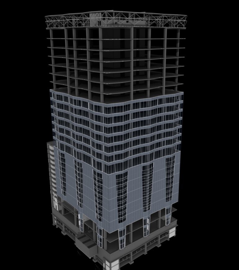 Loving the progress of the <a href="/PioneerGlazing/">Pioneer Cladding</a> Kokomo group is making on this #BIM project! #curtainwall #Revit