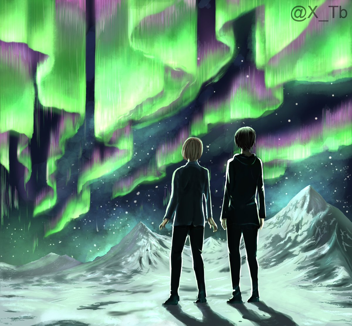 X__Tb's tweet photo. what if we kissed in front of the aurora borealis

#ShingekiNoKyojin139 #AttackOnTitan #aot139 #snk139spoilers #aot139spoiler https://t.co/xdnHHzihok