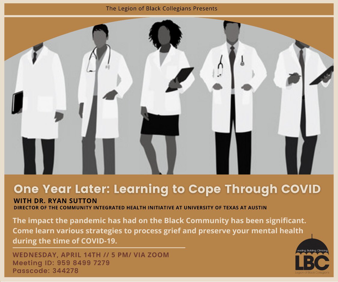 MizzouLBC's tweet photo. Join us tonight at our second Black Love Week event, where we will lead  a discussion on the immense impact the COVID-19 pandemic has had on the Black community. We hope to see you there! Zoom information is on the flyer below🤎 #BlackLoveWeek2021 #ComponentsOfLove https://t.co/OpuXKDo7O8