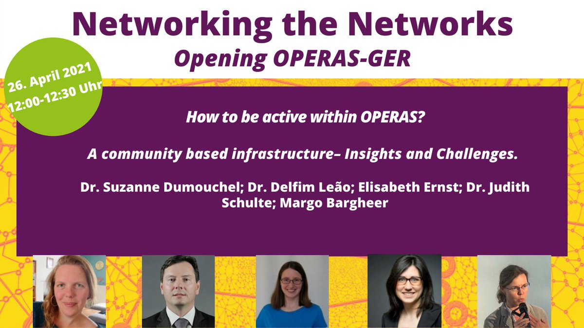 OPERASEU's tweet photo. [OPERAS-GER] Want to know more about how to work with OPERAS? Join us for a panel discussion 12:00-12:30 on 26 April with @suzdum, @DelfimLeao, @margolino and Judith Schulte.
Details and registration: https://t.co/oOlBZOBqd4
#OpenAccess #Opening_OPERASGER #scholcomm #openaccess https://t.co/KS6ULVEo8I