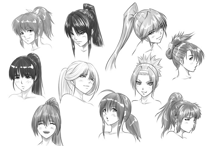 ポニーテール大好きだから色々描きなぐってた
ポニテ作家を目指すのもありかな…?🤔 