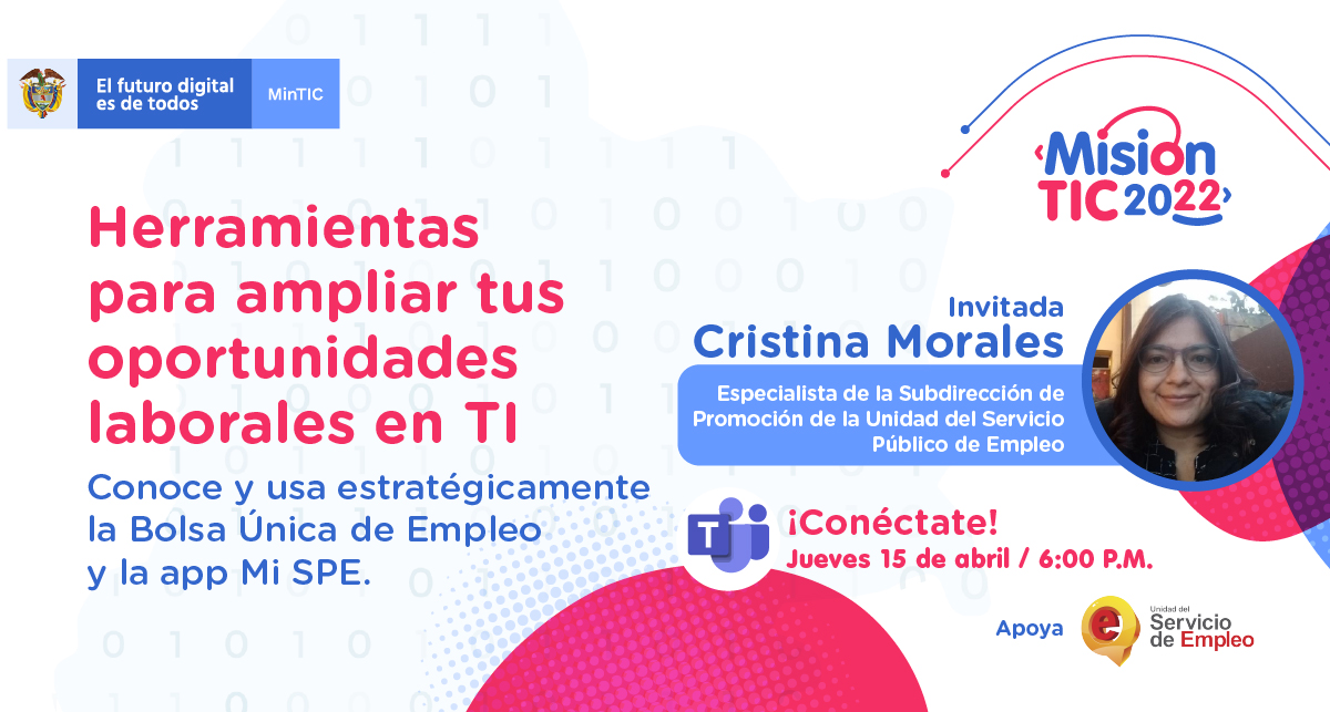Ciberpazcolombi's tweet photo. #ElegidoParaTriunfar,🚀tienes inquietudes sobre ¿cómo registrarte en el @ServiciodEmpleo? o ¿cómo utilizar la Bolsa Única de Empleo?💡 Entonces tienes una cita el próximo 15 de abril en nuestro #Webinar de empleabilidad.📣Súmate al espacio virtual en 👉https://t.co/gbInRrXySP https://t.co/o7ZPZpLADq