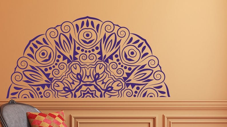 Half Mandala Wall Decal, Mandala Wall Decor, Printable Art, Yoga Studio Decor
#mandala 
#yogadecor
#bohostyle