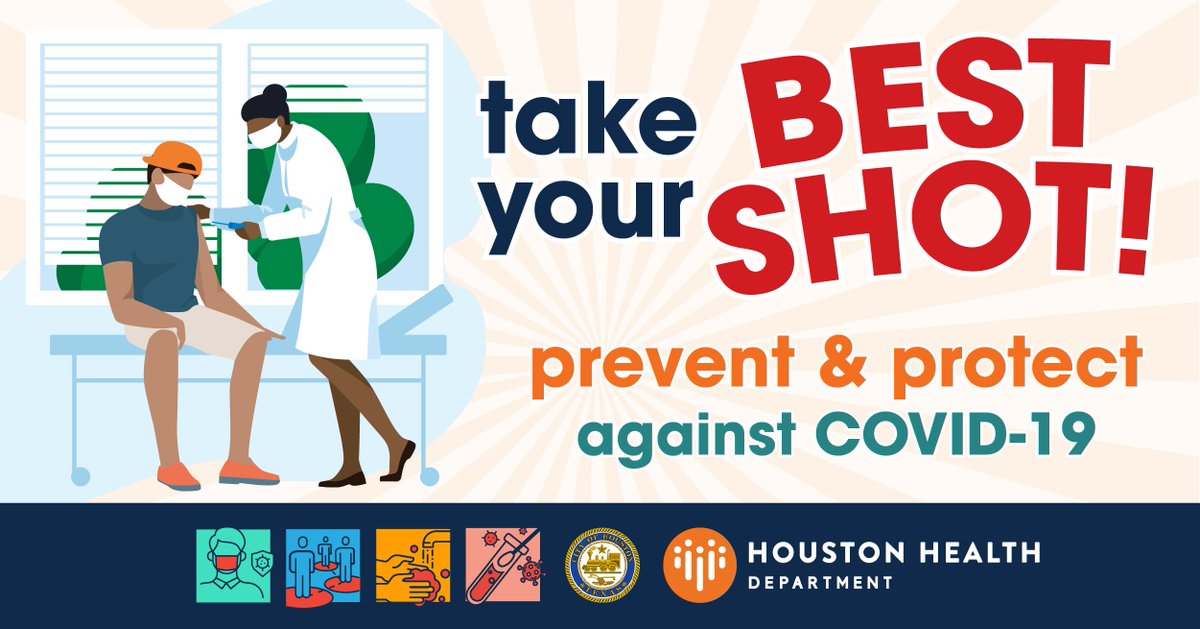 HoustonHealth's tweet photo. We have free #Moderna #COVID19 vaccination appointments available this week at several locations! #TakeYourBestShot to end the pandemic by registering NOW at https://t.co/56lmp1SQBo. Please consider sharing this information with family and friends. #HouNews https://t.co/n9ObguExBI