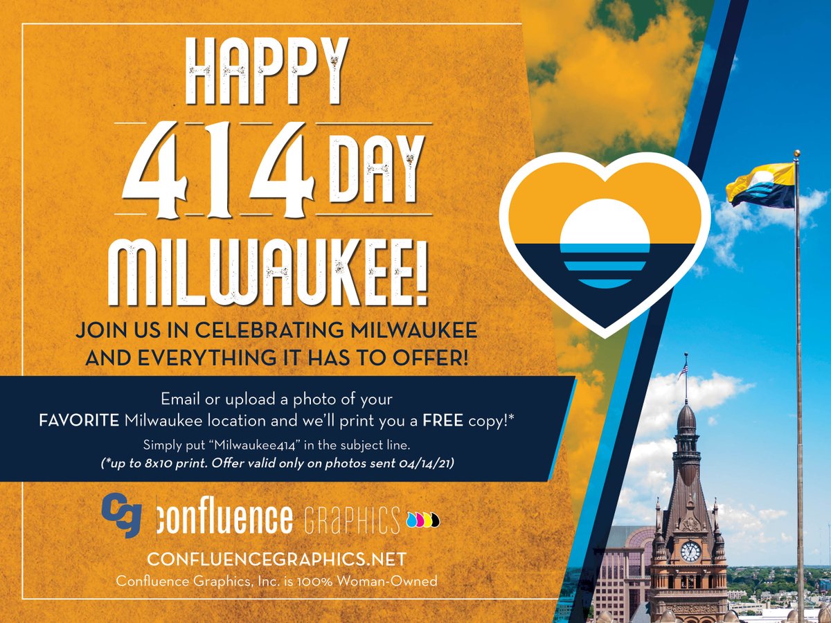 Happy #414Day #Milwaukee!!
Share your #love of Milwaukee with us!
Email or upload a #photo of your #favorite Milwaukee location with the subject "Milwaukee414", and we'll print a free copy, up to 8x10!
#MilwaukeeHome #womanownedbusiness #photography
