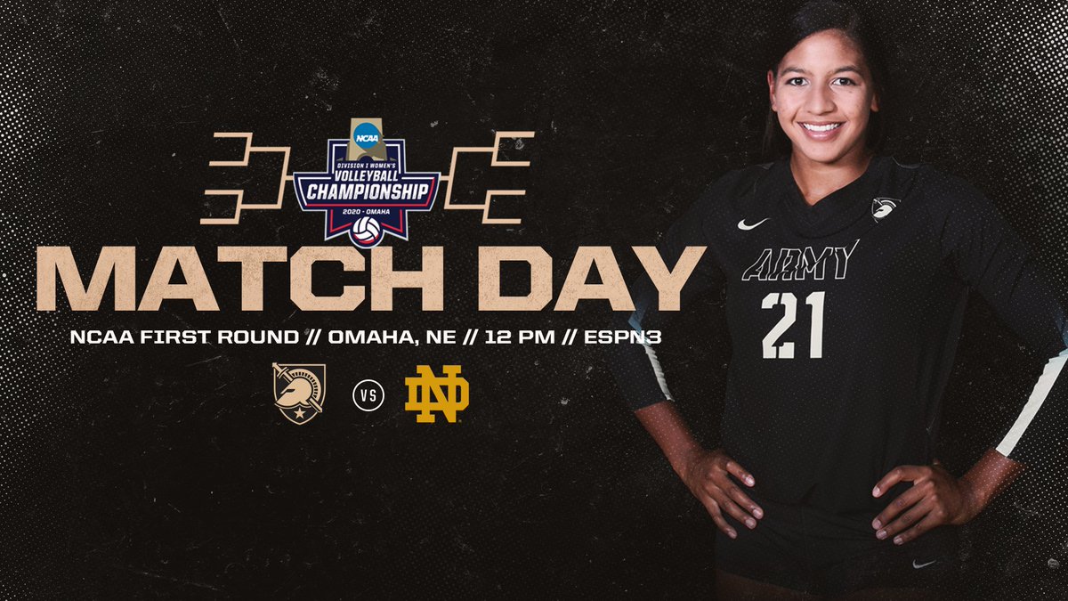 It's finally here 🙌

NCAA Tournament First Round 🏐

🆚 Notre Dame
📍 Omaha, NE
🕛 Noon ET
💻 espn.com/watch/player?i…
📊 stats.statbroadcast.com/statmonitr/?id…

#GoArmy