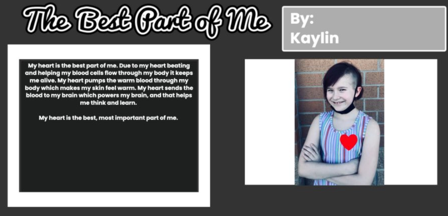 3rd_virtual's tweet image. During an SEL lesson students listened to the story “The Best Part of Me.” Then they decided on the best part of themselves and explained why using a template in Seesaw. #bestpartofme #engaged #learning #nomatterthedistance @Seesaw @marliewilliams @SJSDVirtual