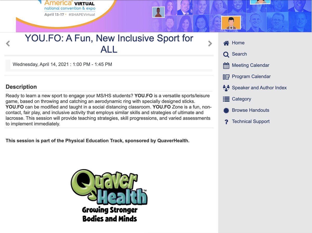 YOU.FO (@youfosports) on Twitter photo We look forward to meeting you all during our session <a href="/SHAPE_America/">SHAPE_America</a> National Convention 2021. Feel free to join our session on Wednesday, April 14, 2021, at 1:00PM - 1:45PM. #SHAPEVirtual #youfosports #SafeDistance #NewSportsGame #FUN #CHALLENGING #SomethingCompletelyNew #YOUFO We look forward to meeting you all during our session <a href="/SHAPE_America/">SHAPE_America</a> National Convention 2021. Feel free to join our session on Wednesday, April 14, 2021, at 1:00PM - 1:45PM. #SHAPEVirtual #youfosports #SafeDistance #NewSportsGame #FUN #CHALLENGING #SomethingCompletelyNew #YOUFO