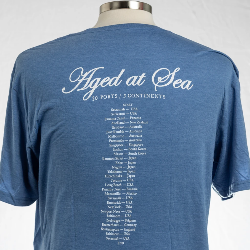 <a href="/BourbonHooks/">BourbonHooks</a> <a href="/SennaZisou/">51% CORN</a> <a href="/BrianSandKY/">Brian Sand</a> <a href="/BrotherBourbon/">Save Lives!</a> <a href="/BourbonBrother/">Bourbon Brotherhood</a> <a href="/hpcadvisors/">tony Watson</a> <a href="/TaylorCope1982/">Taylor Cope</a> With these replies about different Jefferson's Ocean "Voyages", thought I would share this nifty t-shirt -

Spotted at <a href="/KentuckyArtisan/">KY ArtisanDistillery</a> Distillery gift shop, it chronicles all the ports of call from first Jefferson's Ocean Voyage release!

"Ages at Sea - 30 Ports / 5 Continents"