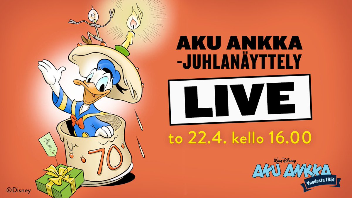 Lukemisen juhlaa! -näyttely avataan to 22.4. livestriimin muodossa! Joten kaikki Ankkalinnan ystävät on kutsuttu avajaisiin.

Liity siis seuraan <a href="/AkuAnkka_313/">Aku Ankka</a> -lehden somekanaviin: käytössä ovat Facebook ja Instagram Live.