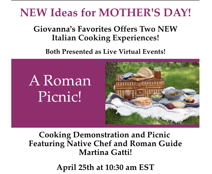 Special Mother's Day Gift: Italian Cooking Experiences conta.cc/3v0m9Bp