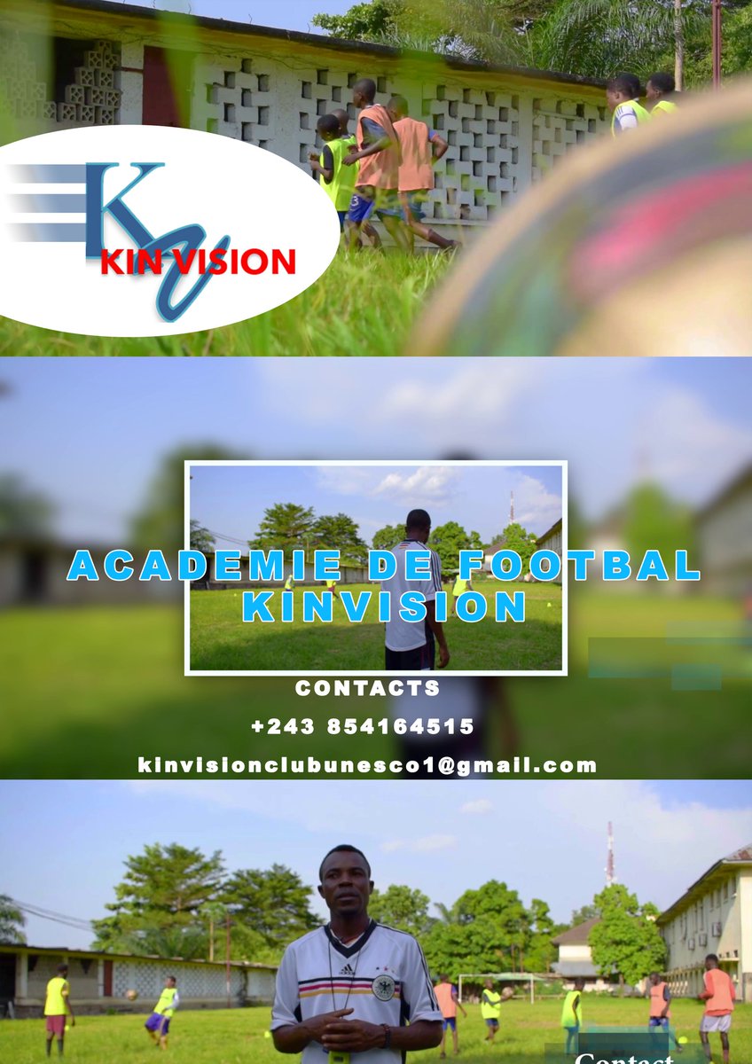 Nous vous invitons tous à venir apprendre à jouer au football dans l'Académie de Football KIN VISION