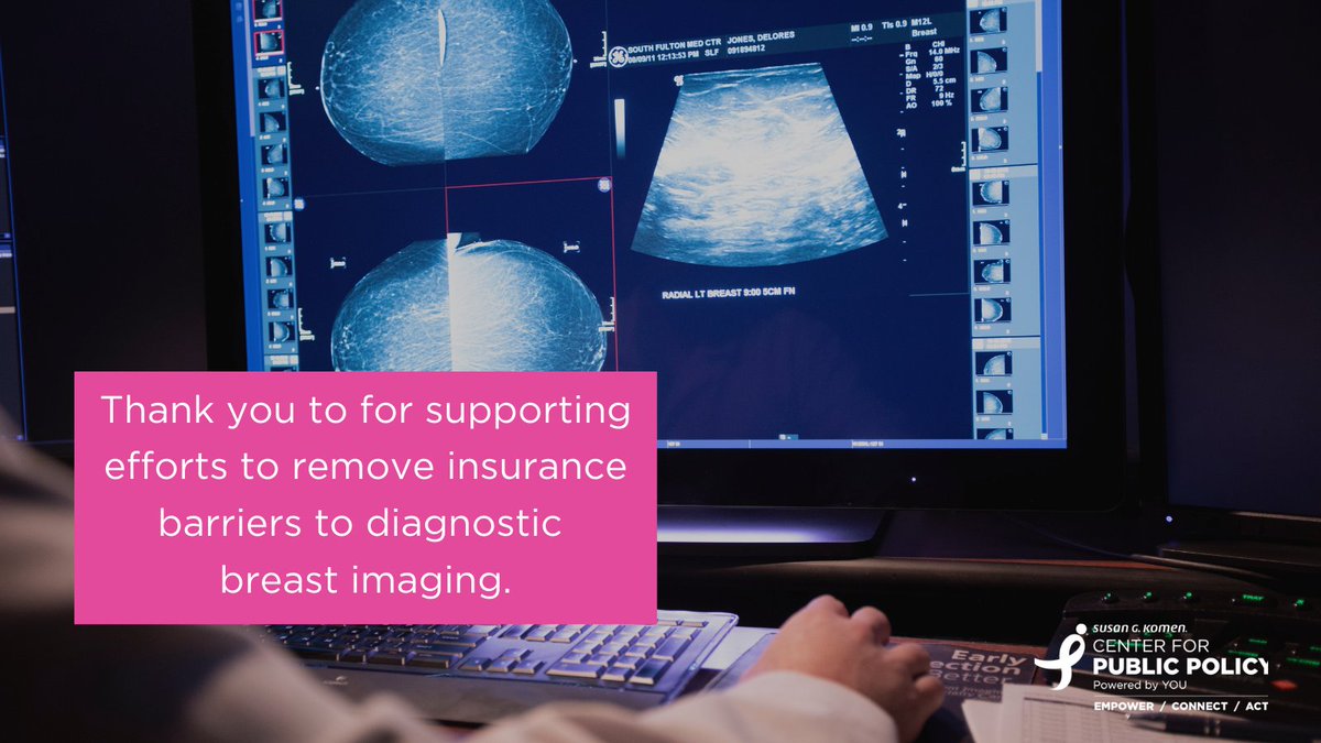We need all to help with supporting efforts in the US Congress to remove insurance barriers to diagnostic breast imaging via the bipartisan Access to #BreastCancer Diagnosis Act! #KomenAdvocacy