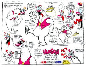 CavitySam's tweet photo. ran on the USA Network. Unfortunately I can't find any photos of the suit in it's original form. The creator said he thinks the other characters he built were an armadillo, cat and dog. #mascotcostume #mascot #usacartoonexpress #cartoonexpress https://t.co/RKmvELLROW