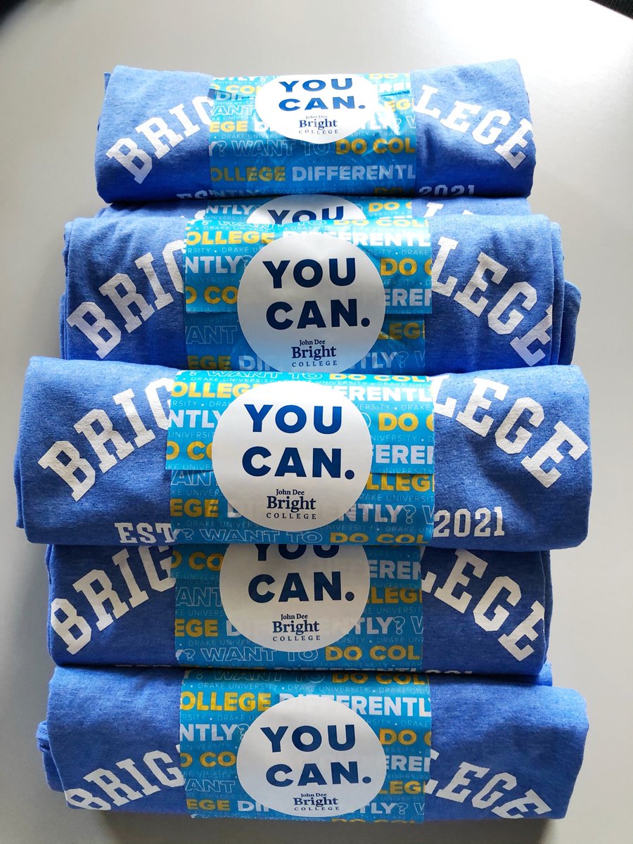 DrakeJDBC's tweet image. These Bright College t-shirts are on their way to nearly 1,000 guidance counselors in central Iowa to give to high school students. 

Tag a guidance counselor in the thread below that you think should learn more about Bright College!

drake.edu/bright