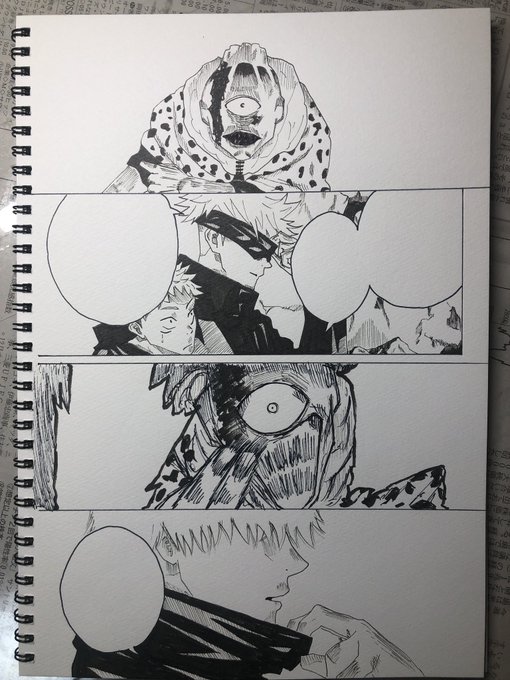 描き始めたはいいけど、構成がいまいち決まってない

#呪術廻戦
#五条悟 #漏瑚 #領域展開 