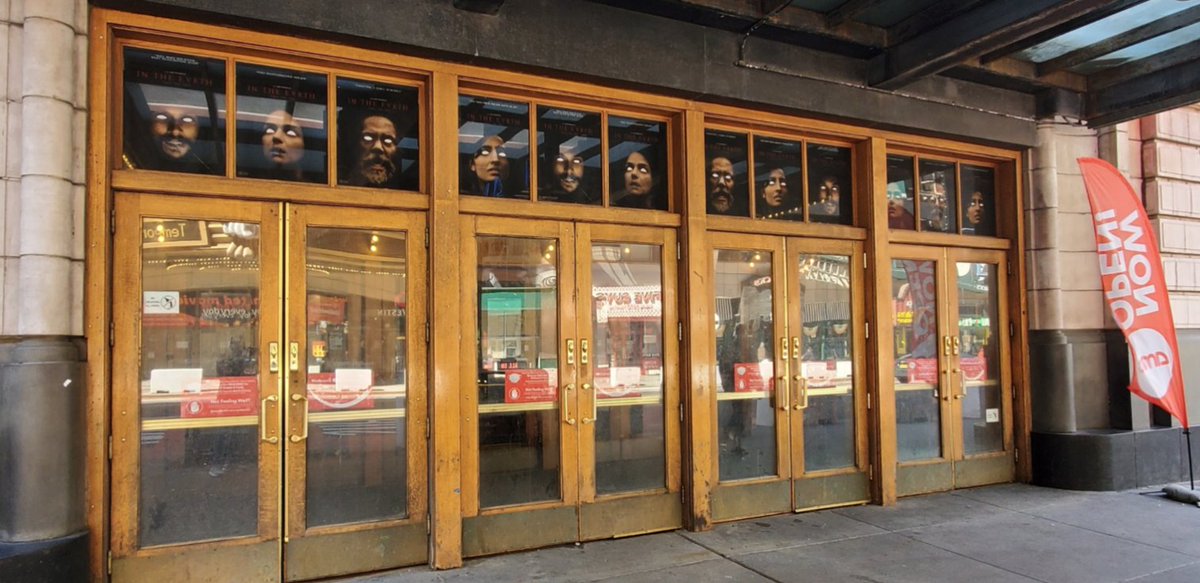 rookfilms's tweet photo. Ben Wheatley's In the Earth opens in the cinema! This friday... here's ITE at AMC in NYC - get down there!!!! @neonrated https://t.co/45cWxBAkBB