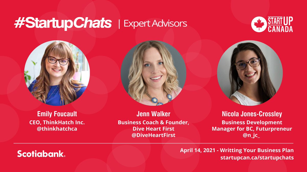 Today is the day! Join us for #startupchats at 12 PM EST where we will be discussing how to plan for success and write a solid, actionable business plan. Bring your questions! We've got the answers💡