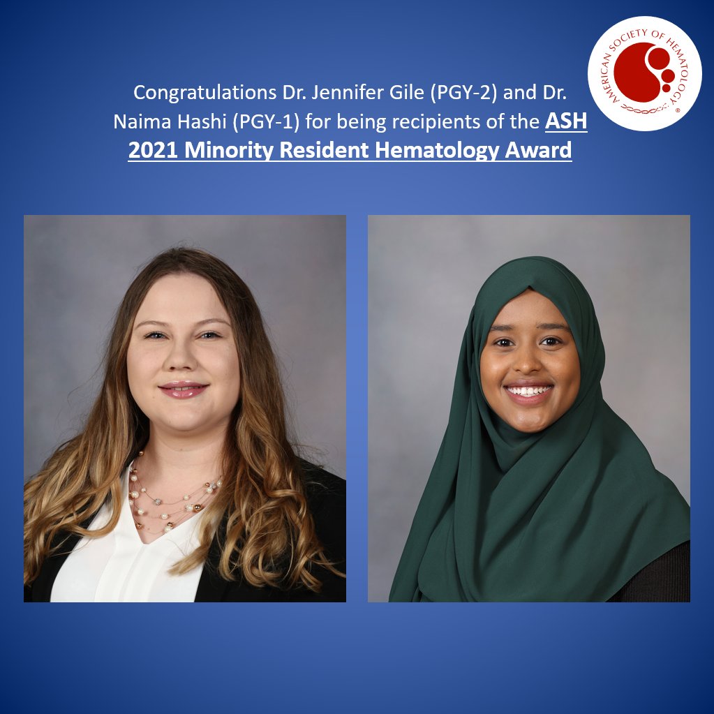 Mayo Clinic Internal Medicine Residency Rochester (@mayomn_imres) on Twitter photo Congratulations Dr. <a href="/jennifer_gile/">Jennifer Gile, M.D.</a> and Dr. Naima Hashi on being selected for the ASH 2021 Minority Resident Hematology Award! We are so fortunate to have you both in our program, and are proud of your incredible accomplishments! <a href="/ASH_hematology/">ASH</a> <a href="/CaThompsonMD/">Carrie Thompson, MD</a>
#MayoIMResidency Congratulations Dr. <a href="/jennifer_gile/">Jennifer Gile, M.D.</a> and Dr. Naima Hashi on being selected for the ASH 2021 Minority Resident Hematology Award! We are so fortunate to have you both in our program, and are proud of your incredible accomplishments! <a href="/ASH_hematology/">ASH</a> <a href="/CaThompsonMD/">Carrie Thompson, MD</a>
#MayoIMResidency