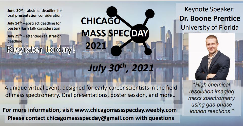 Chicago Mass Spec Day (@chimassspecday) on Twitter photo Save the date! Registration is now open for Chicago Mass Spec Day 2021! Our keynote speaker this year is <a href="/BoonePrentice/">Boone Prentice</a> !
chicagomassspecday.weebly.com Save the date! Registration is now open for Chicago Mass Spec Day 2021! Our keynote speaker this year is <a href="/BoonePrentice/">Boone Prentice</a> !
chicagomassspecday.weebly.com
