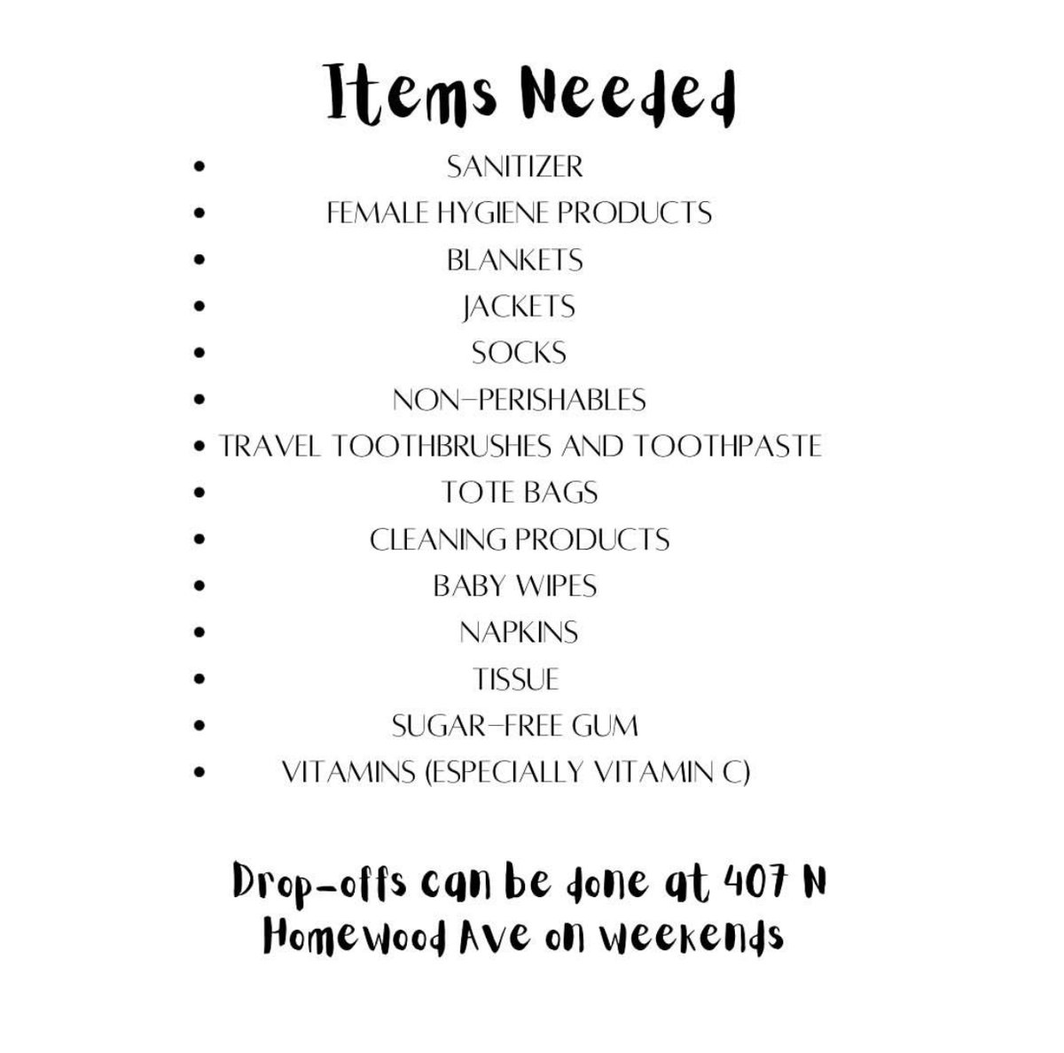 Black Young and Educated is having another community resource drive. Donate if you can, share as well!