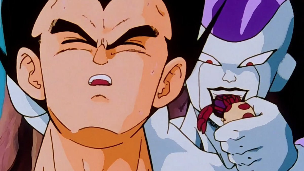 RealFrieFrieza's tweet photo. vegeta look here you're missing some action over here yummity yum yum https://t.co/nkaAkKuklR
