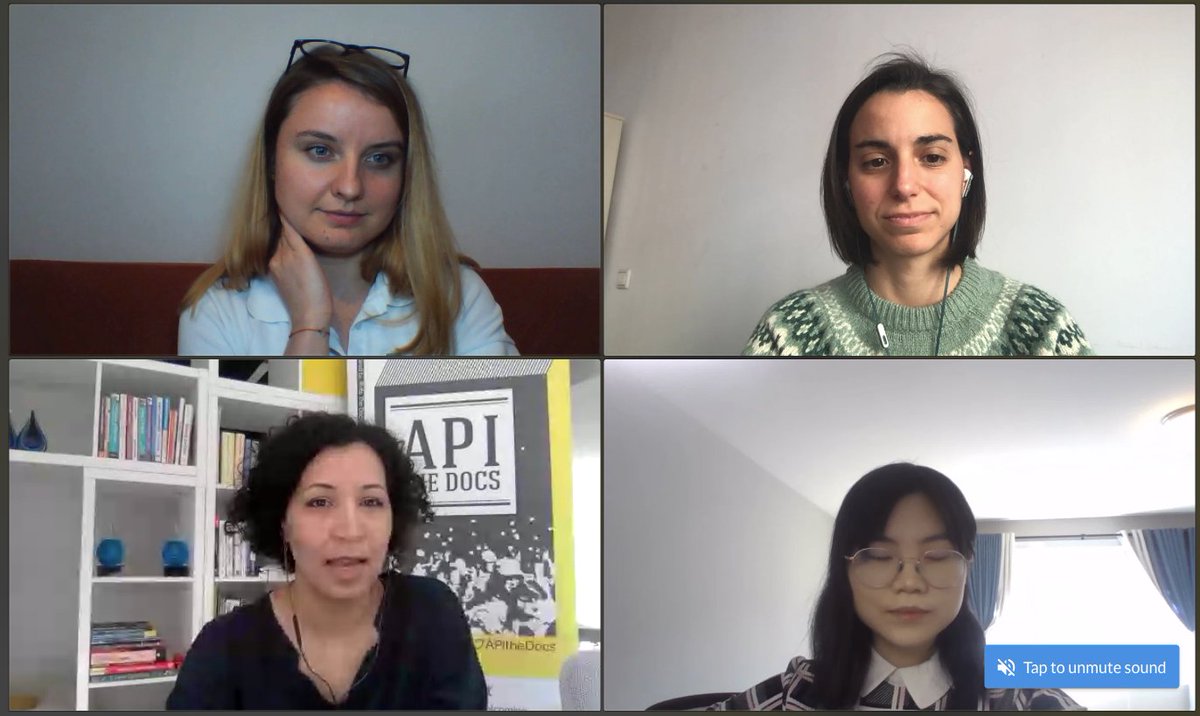 APItheDocs's tweet image. The first #APItheDocsVirtual 2021 event has just kicked off with the speakers: Yantian You, @AnnaTsolakou and @mihaelag12, and the MC, @vass_laura!
#APItheDocs