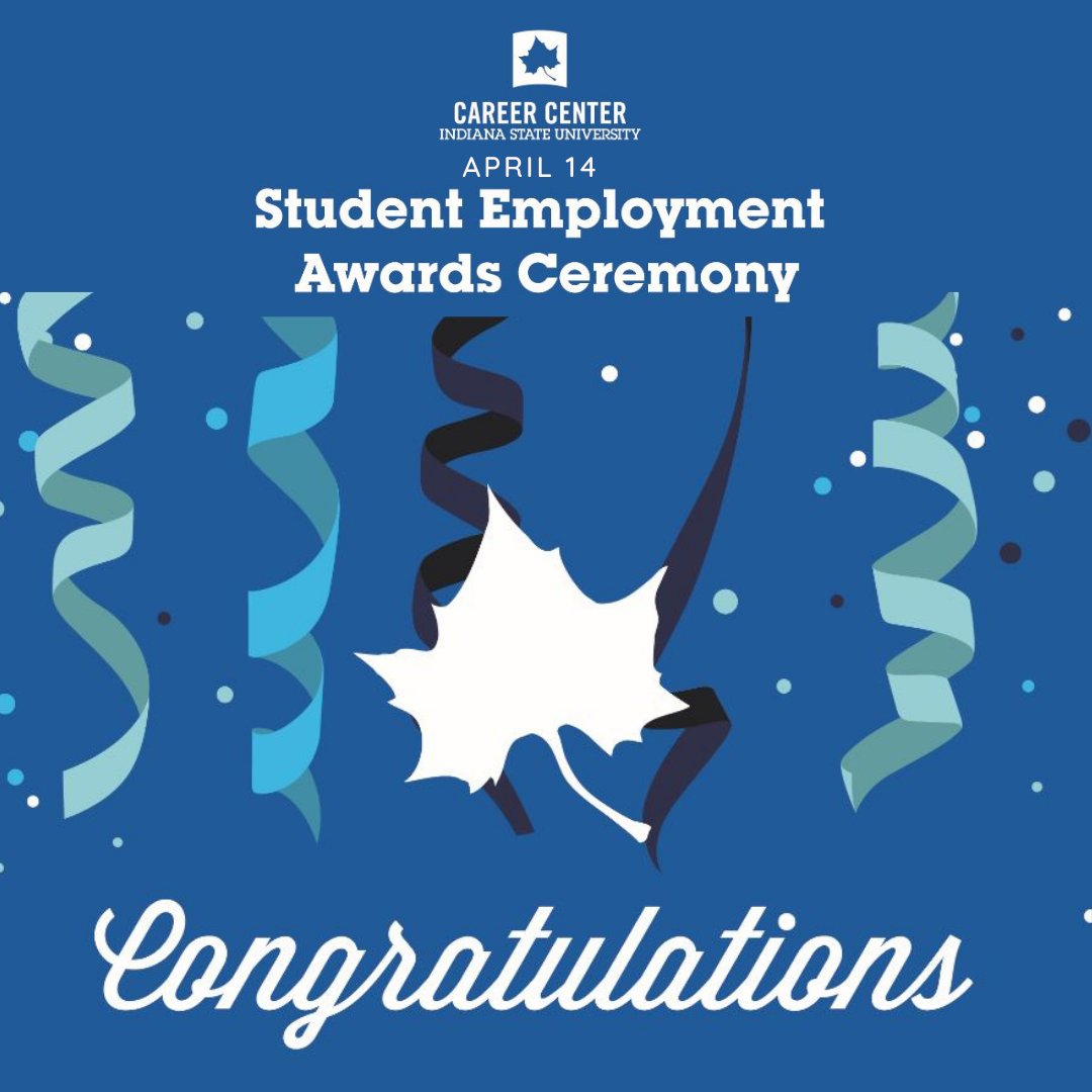 Our virtual Student Employment Awards Ceremony is live! Check out the link below to watch it and see all of the talented students and supervisors that were nominated along with winners. We’re so proud of our student employees and supervisors!  #indstate tinyurl.com/kpy7sbp7