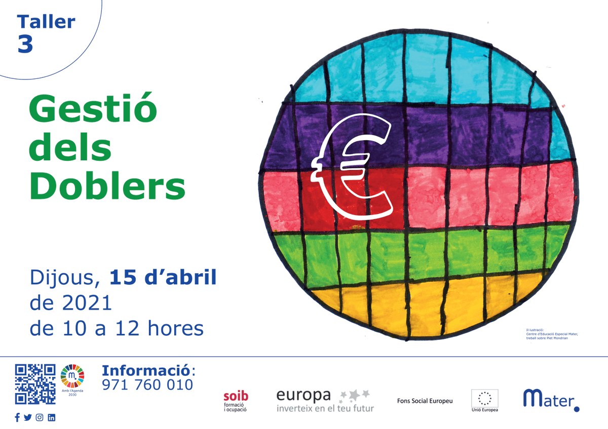 orgmater's tweet photo. ⌛ Participa en el Taller de 💶 «Gestió dels 𝐃𝐨𝐛𝐥𝐞𝐫𝐬» que organitza el 🔵 Serv. d'#InsercióLaboral d'@orgmater; que funciona gràcies al programa «𝐏𝐈𝐎», el qual compta amb la participació del @SOIBgoib i el cofinançament del #FSE. ➕ Informació aquí. 👇🏼 T'hi esperam! 🤗 https://t.co/zI3pE8mk8j