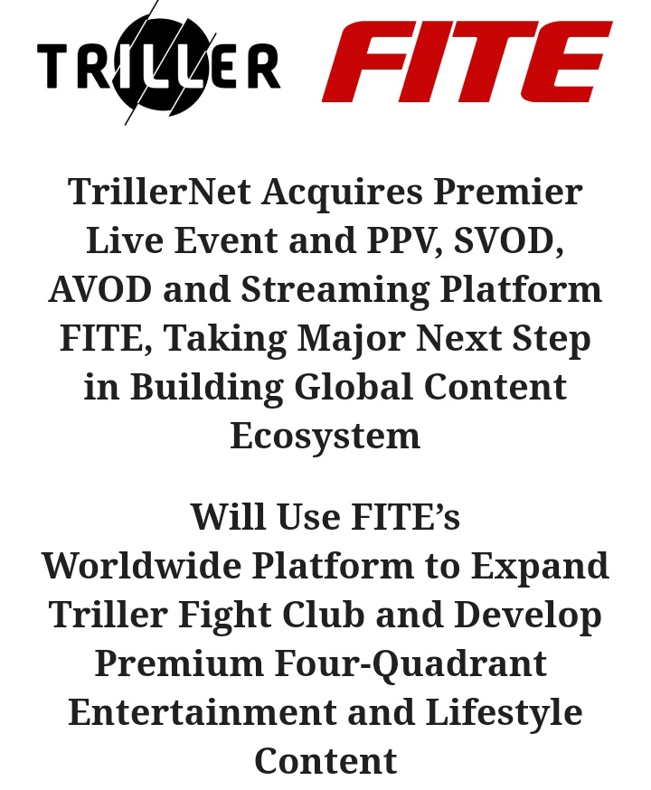 📣Triller acquires FITE
