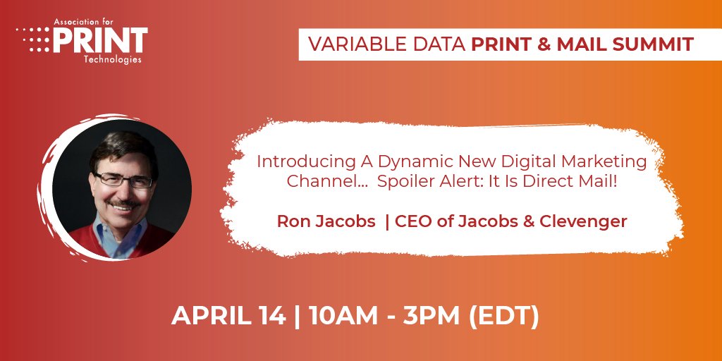 ⭐#VDPMS2021 TAKEAWAY⭐
 
Ron Jacobs' keynote answered the question: what role will the envelope play in a direct mail market? If you missed his session, catch it on-demand now!✉️

Join us TODAY for more #VariableDataPrint and #DirectMail sessions. Log in: ow.ly/79VT50EnDBL