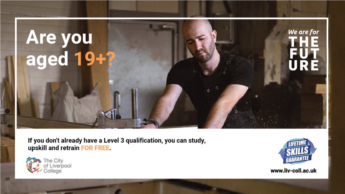 We have a number of adult courses starting this month and they're completely FREE if you don't already have a Level 3 qualification!

🧱 Brickwork
🎨 Painting &amp; Decorating
🚑 Health and Social Care
... and much more

Apply now 👉 liv-coll.ac.uk/study-at-the-c…

#ForTheFuture