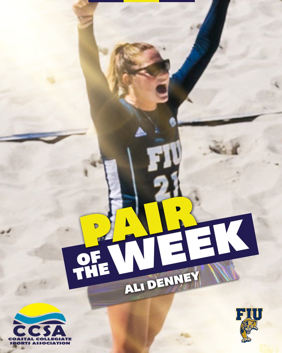 CCSA_Beach's tweet image. After helping @FIUBeachVB take down Florida State in Tallahassee for the first time ever, the #CCSABVB Pair of the Week is Ali Denney and Lina Bernier‼️

#PantherPride