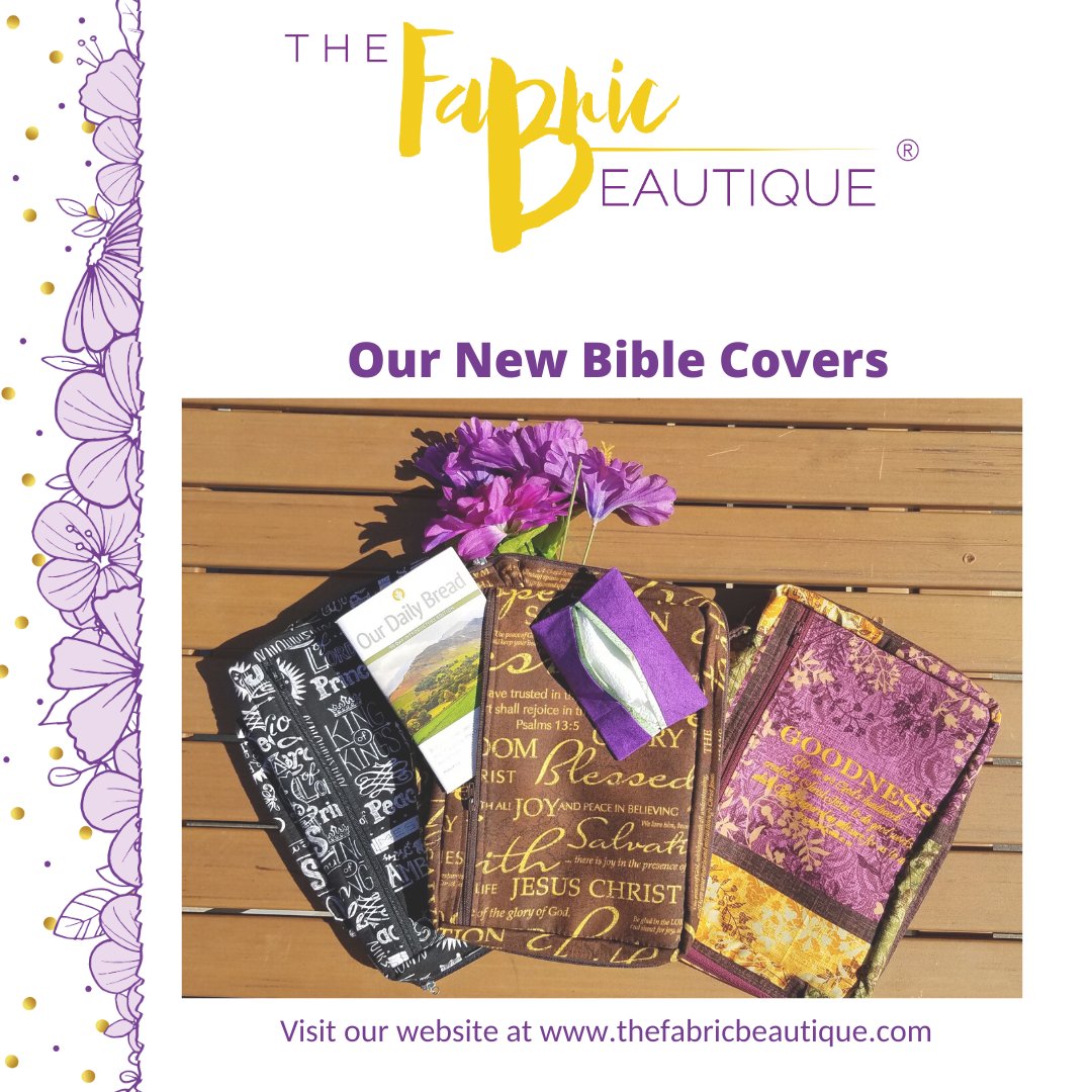 FabricBeautique's tweet photo. https://t.co/jHwqIvGZp5 In need up a new bible cover? Check out what we have available.  New designs coming soon!
.
#thefabricbeautique #prayeranddevotionalpillows #family #bible #uniquegifts #boutique #handmade #handsewn #timewithgod 
#biblestudy #christiangifts  #biblecovers https://t.co/wvKoRJzVW0