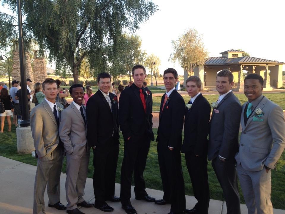 cmurphy702's tweet photo. What a throwback😂 (FB post 8 yrs ago) #prom2013 Tyler, Moe, Zack, Patrick, Cody, Connor, Luke, & Cole.❤️ this crew! https://t.co/Q4AX0OAAwe