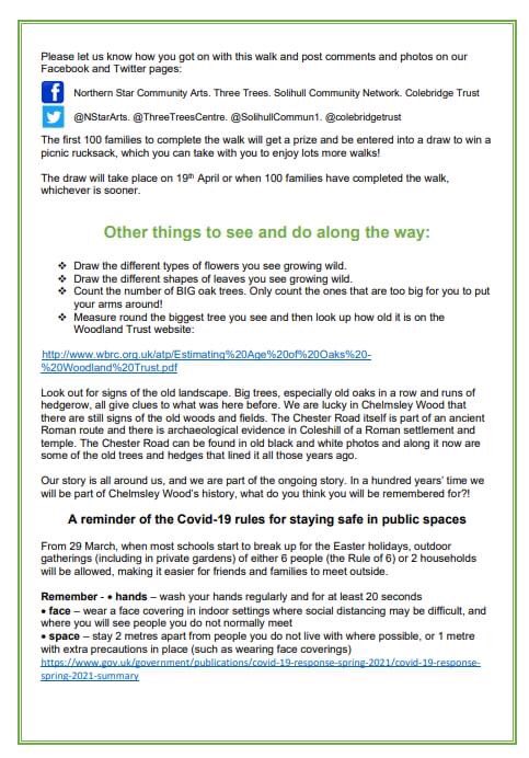 Hi everyone, still not too late to join our tree walk. Pop into Three Trees to pick up your free activity sheet, upon joining you will receive a prize and will be entered into our grand prize draw! - good luck🍀