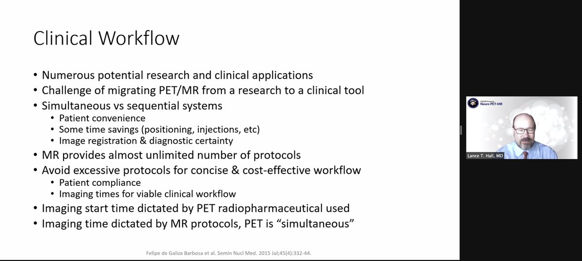 theASFNR's tweet photo. Dr. Lance Hall on "Clinical PET MR Workflow"
Practical guide to protocol Design and common clinical applications for CNS and Head and Neck
#ASFNRPresents #NeuroRad #PET #PET_MR https://t.co/dSK1KqQrjk